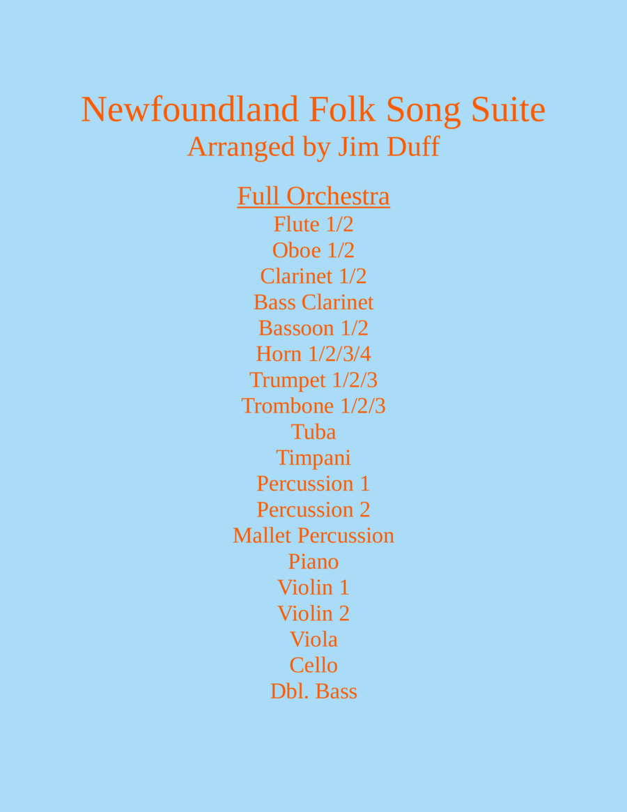 Newfoundland Folk Song Suite image number null
