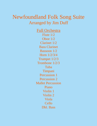 Newfoundland Folk Song Suite