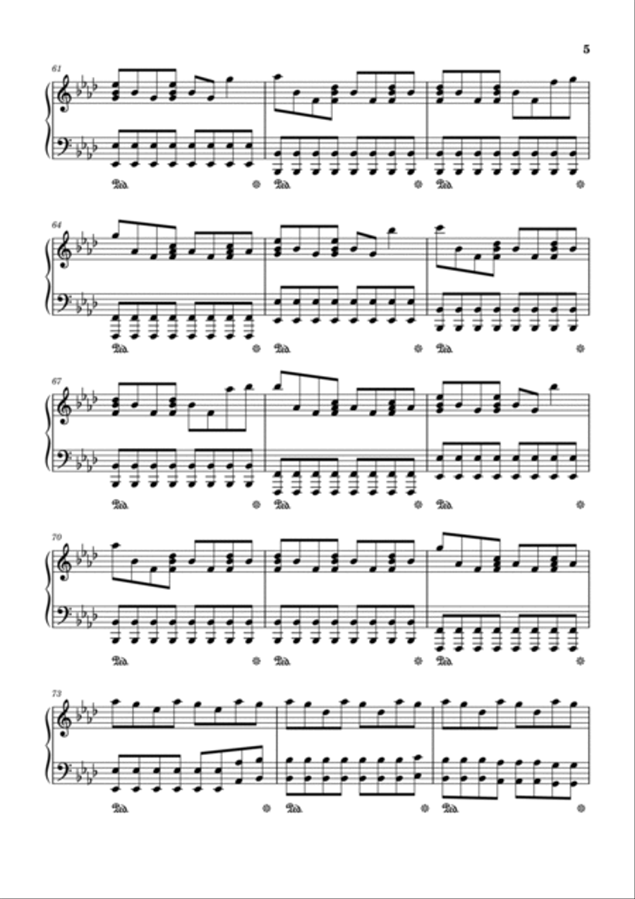 Clocks Piano Solo scores gallery preview page 5