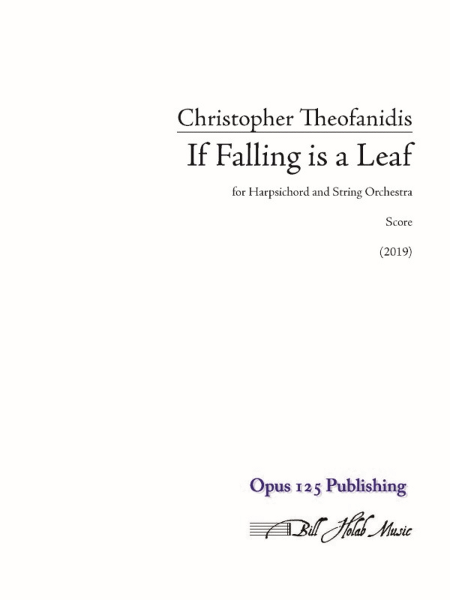 Book cover for If Falling is a Leaf