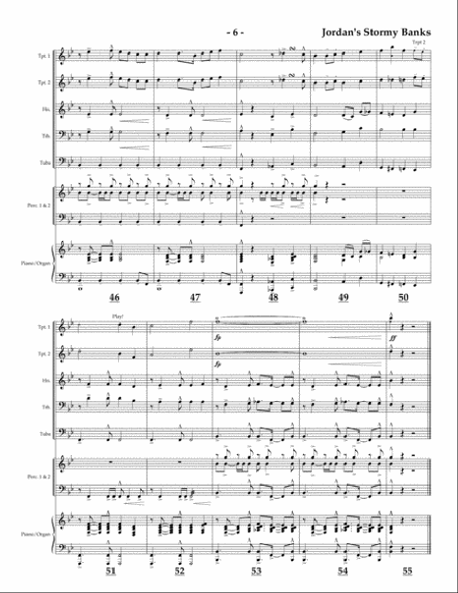 On Jordan's Stormy Banks for Brass Quintet image number null
