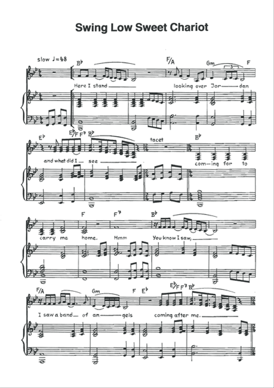 Swing Low Sweet Chariot Voice scores gallery preview page 3