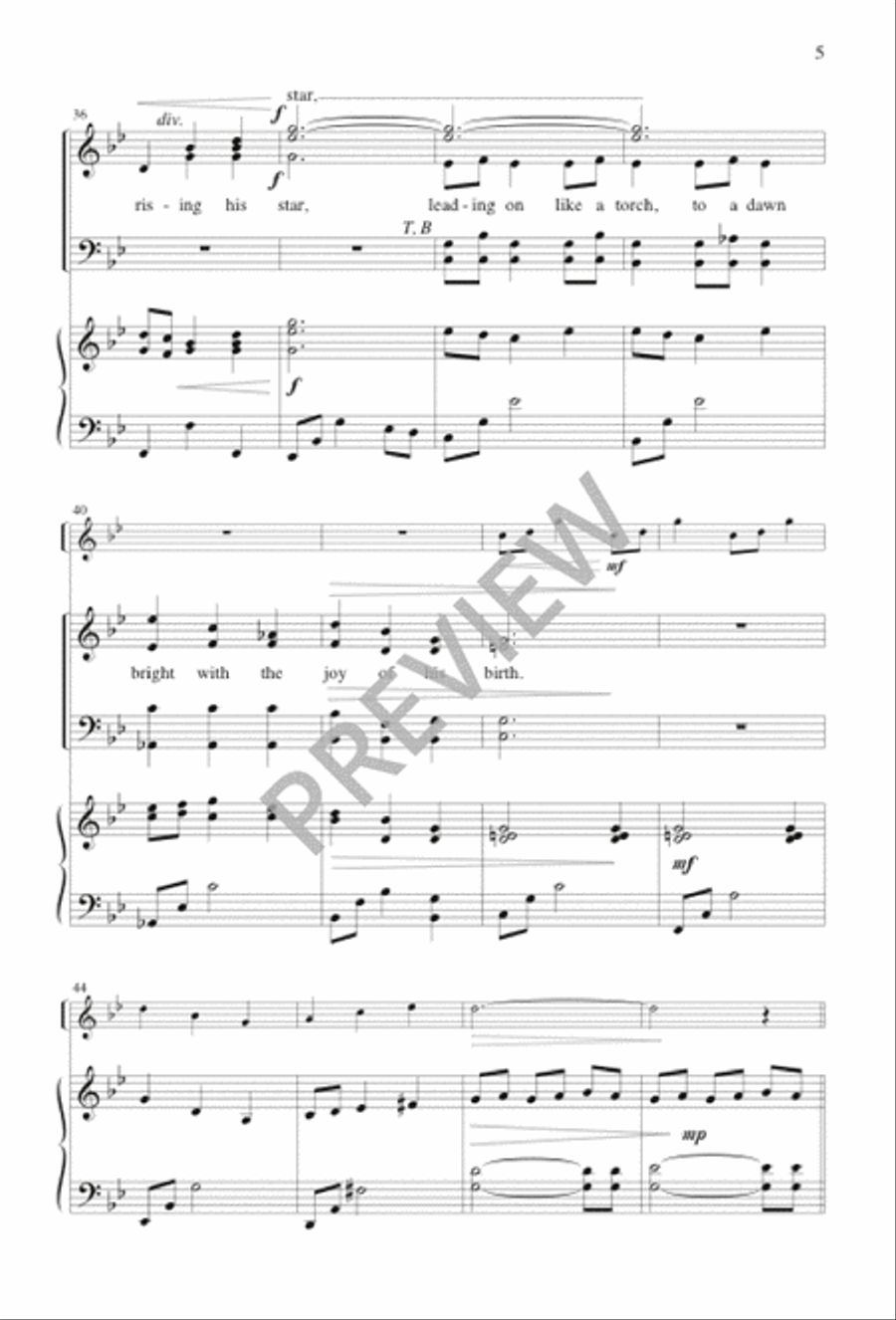 Where Is He, the Messiah? 4-Part scores gallery preview page 5