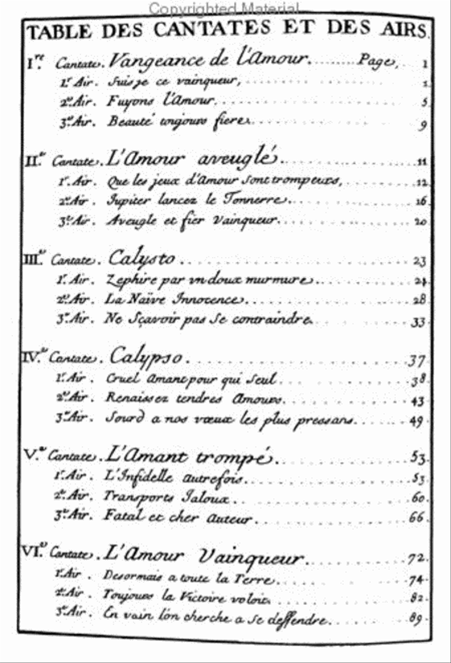 French cantatas book VI - Violin voice