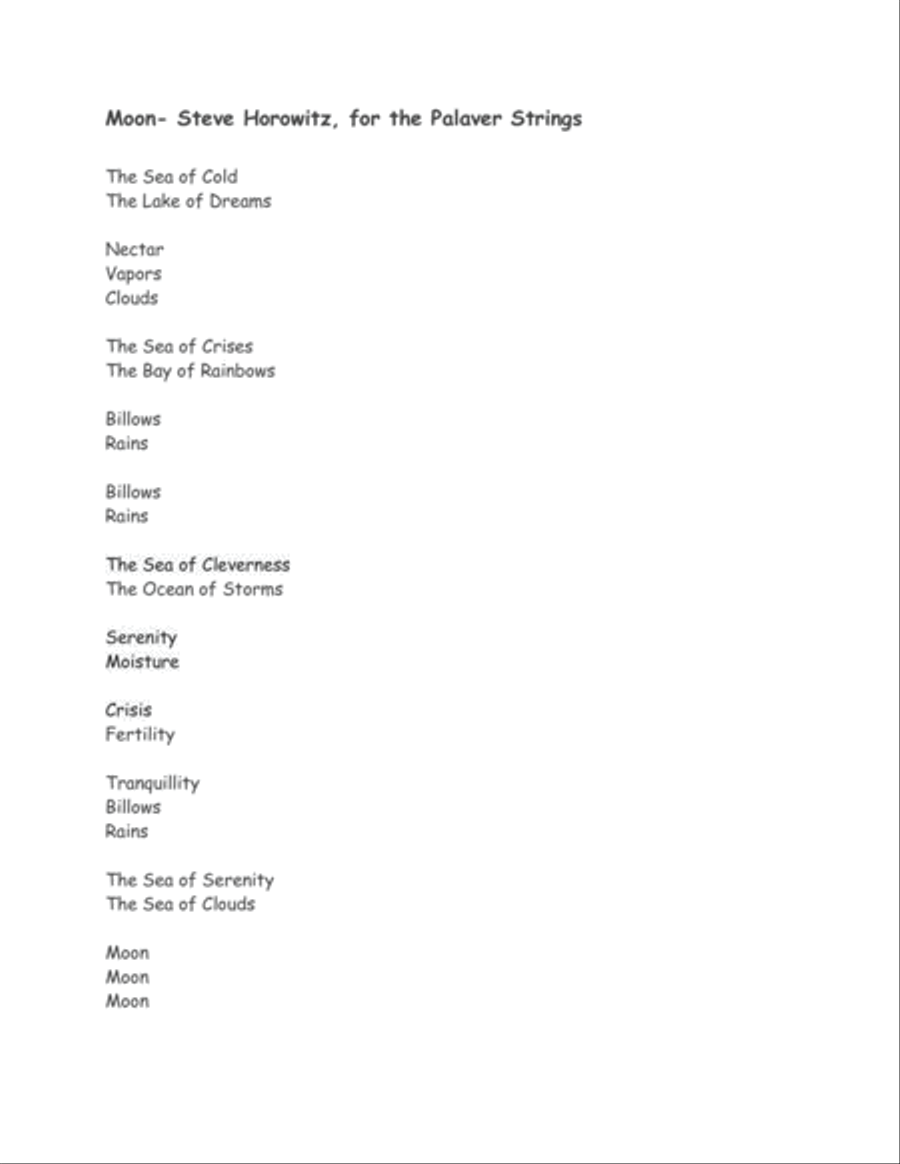 Moon for String Orchestra and Percussion Chamber Orchestra scores gallery preview page 2