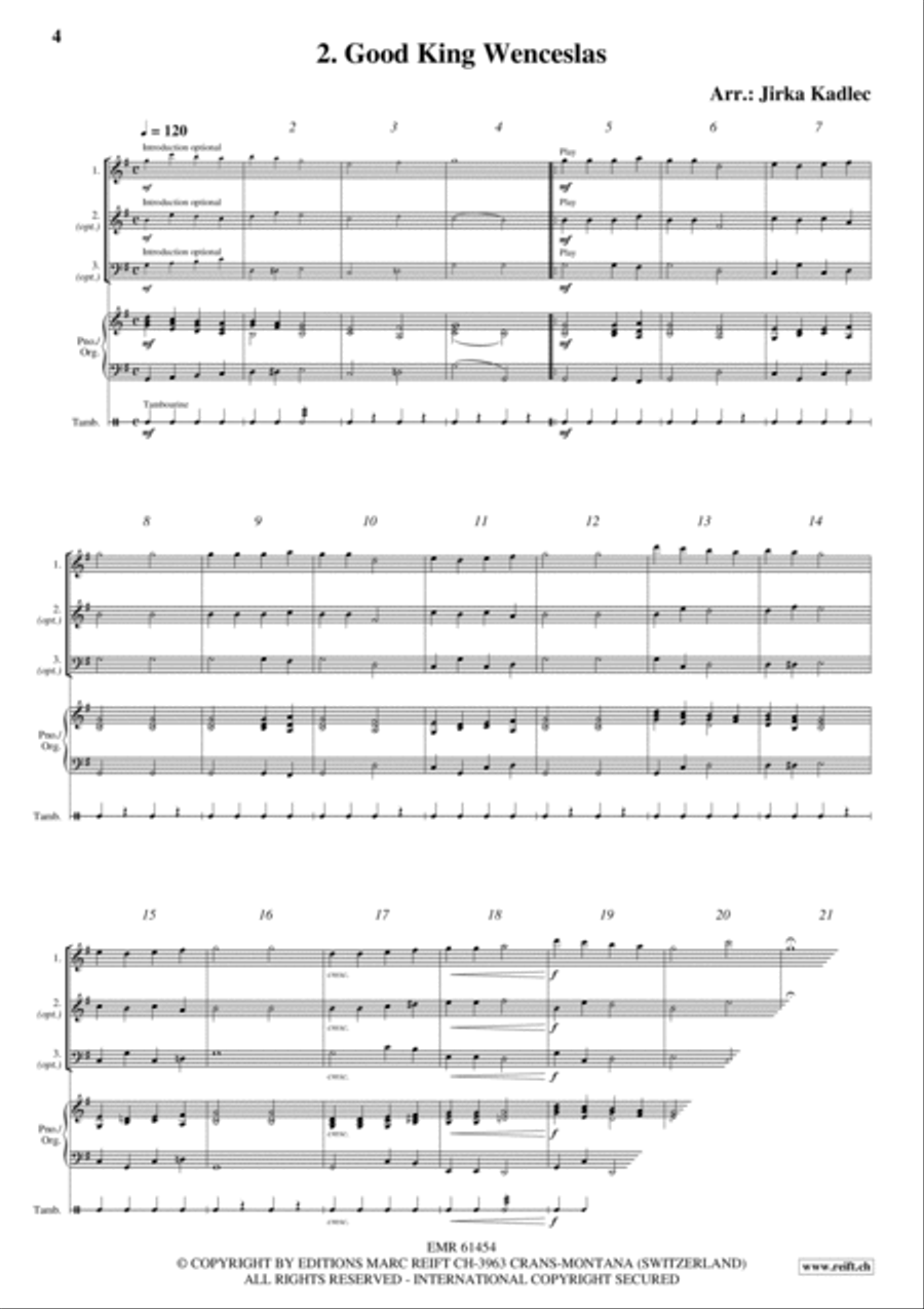 12 Easy Christmas Songs Woodwind Duet scores gallery preview page 4