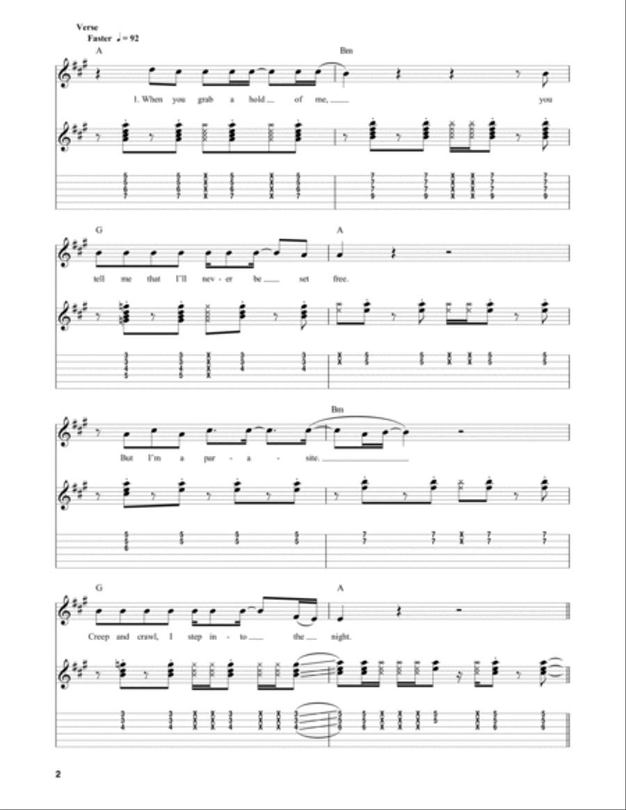 Badfish Guitar Tablature scores gallery preview page 2