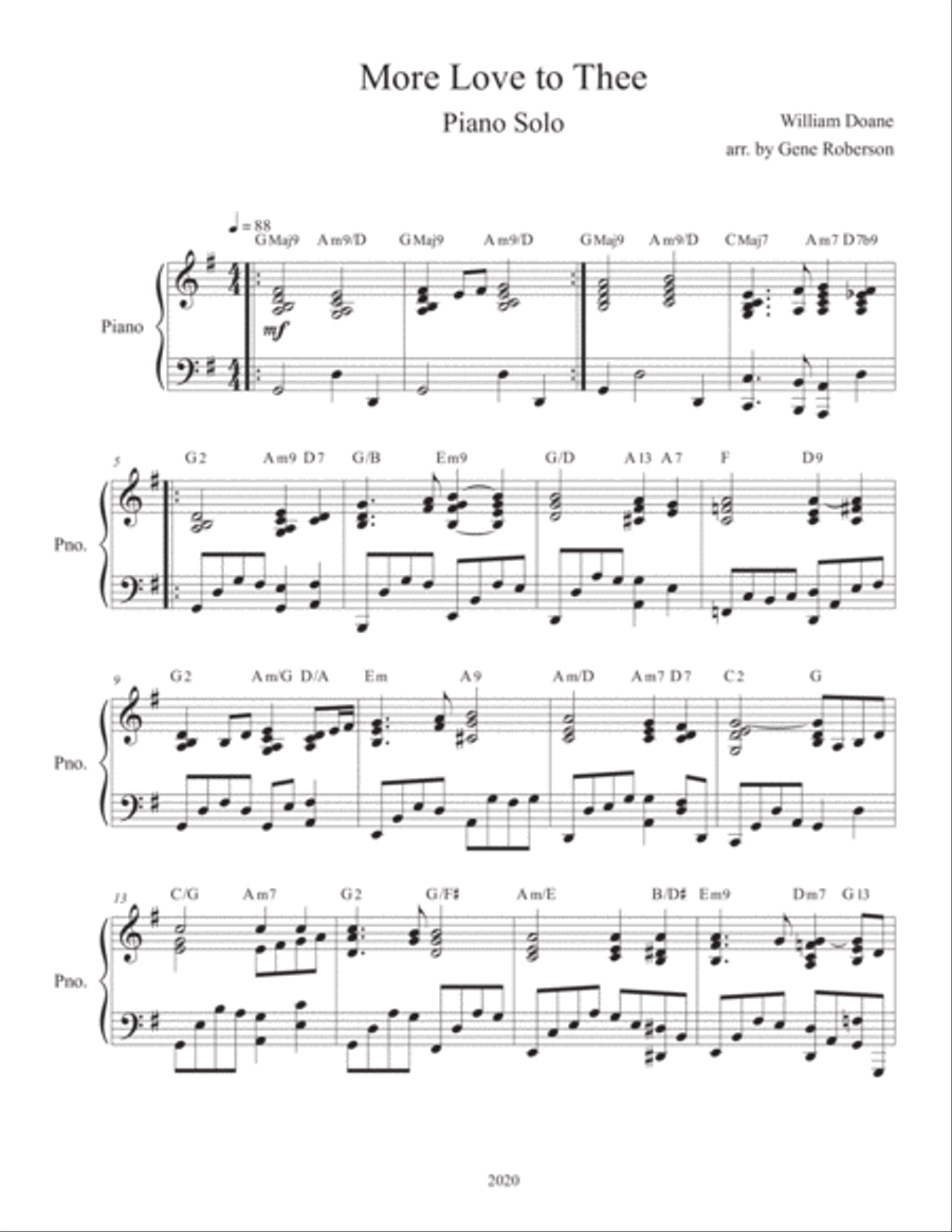 More Love to Thee Piano Hymn solo Piano Solo scores gallery preview page 2