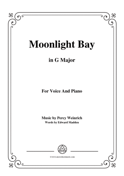 Percy Wenrich-Moonlight Bay,in G Major,for Voice and Piano image number null