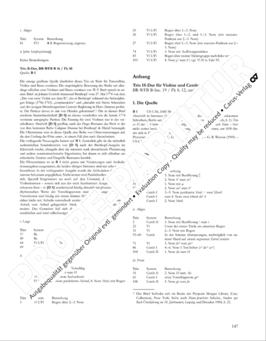 Gesamtausgabe Band 3 (Kammermusik: Duette, Solo- und Triosonaten) Score scores gallery preview page 168