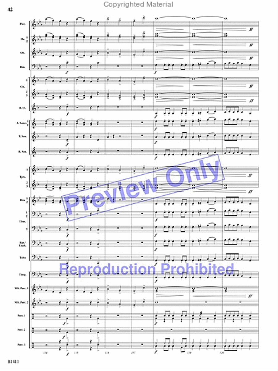 Pirates! Pirates! Concert Band scores gallery preview page 41