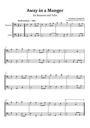Away in a Manger (Bassoon and Tuba) - Beginner Level