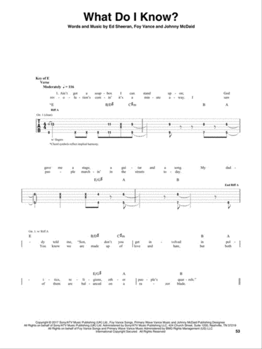 Ed Sheeran – Divide Electric Guitar scores gallery preview page 4