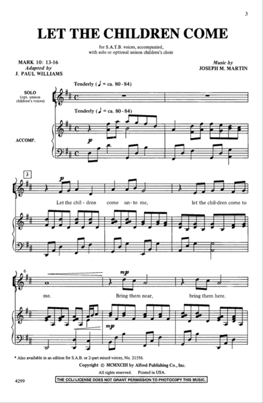 Let the Children Come Let the Children Come 4-Part scores gallery preview page 3