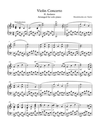 II. Andante (Mendelssohn Violin Concerto)
