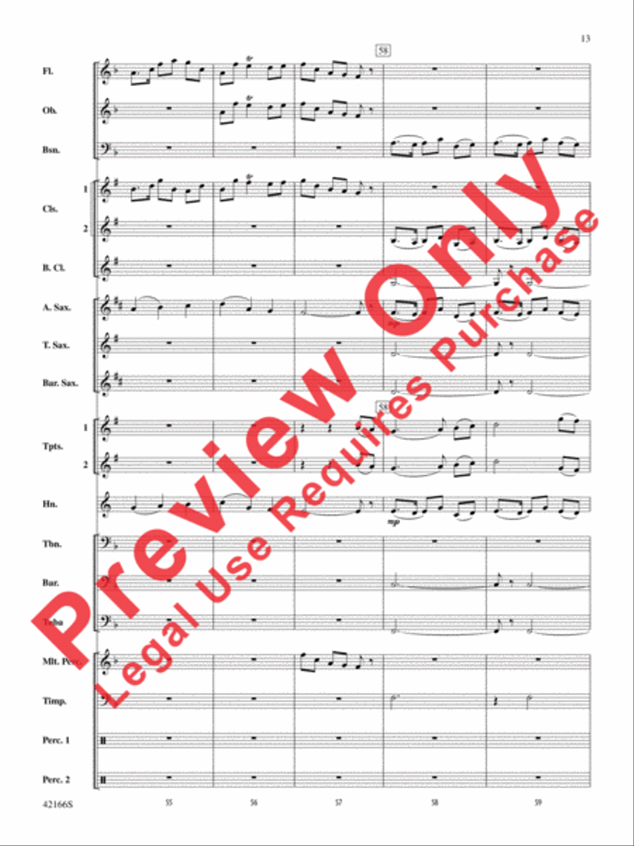 A Merrie Olde Christmas Concert Band scores gallery preview page 13