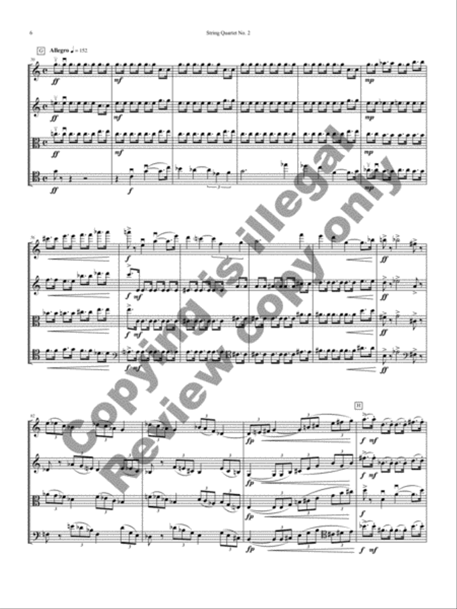 String Quartet No. 2 String Quartet No. 2 String Quartet scores gallery preview page 27