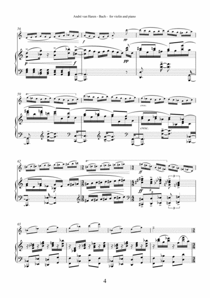 Bach - for violin and piano image number null