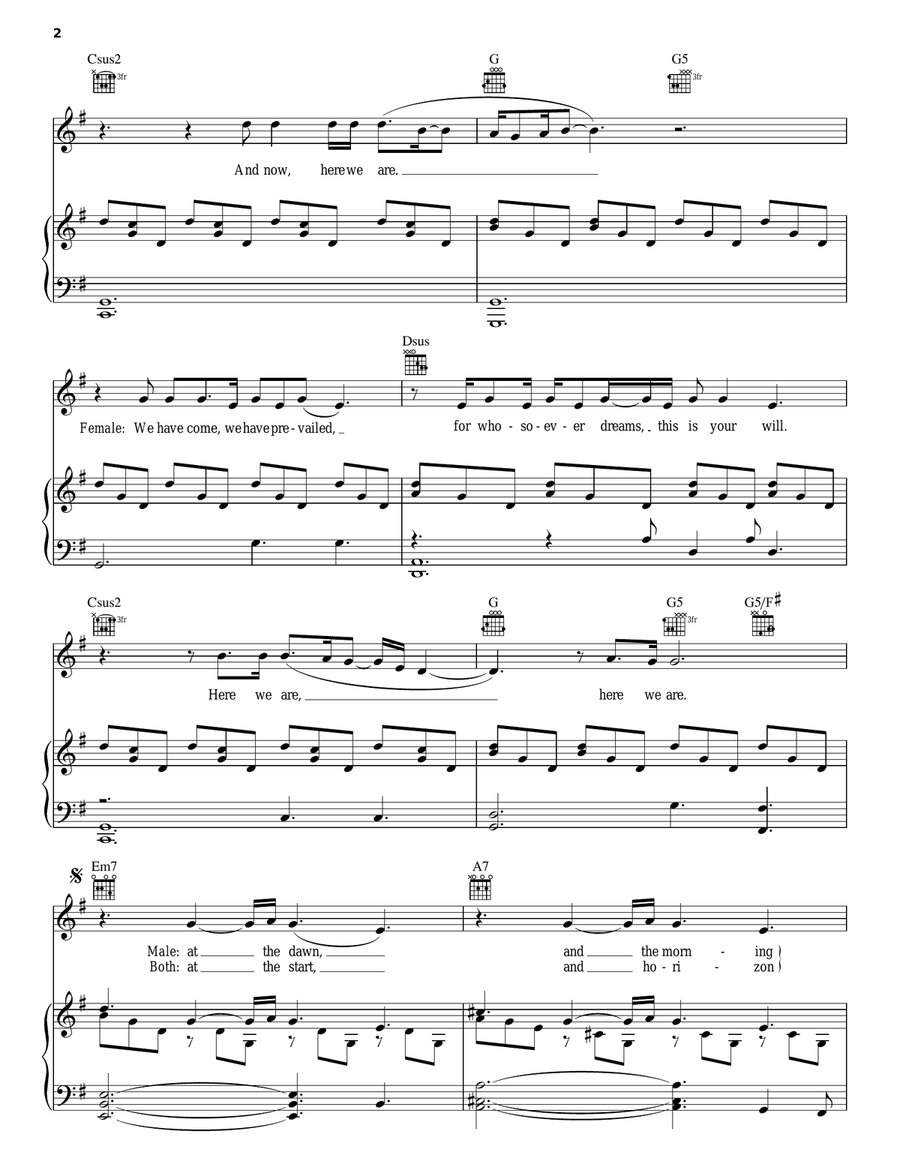 America's Song America's Song Piano, Vocal, Guitar scores gallery preview page 2