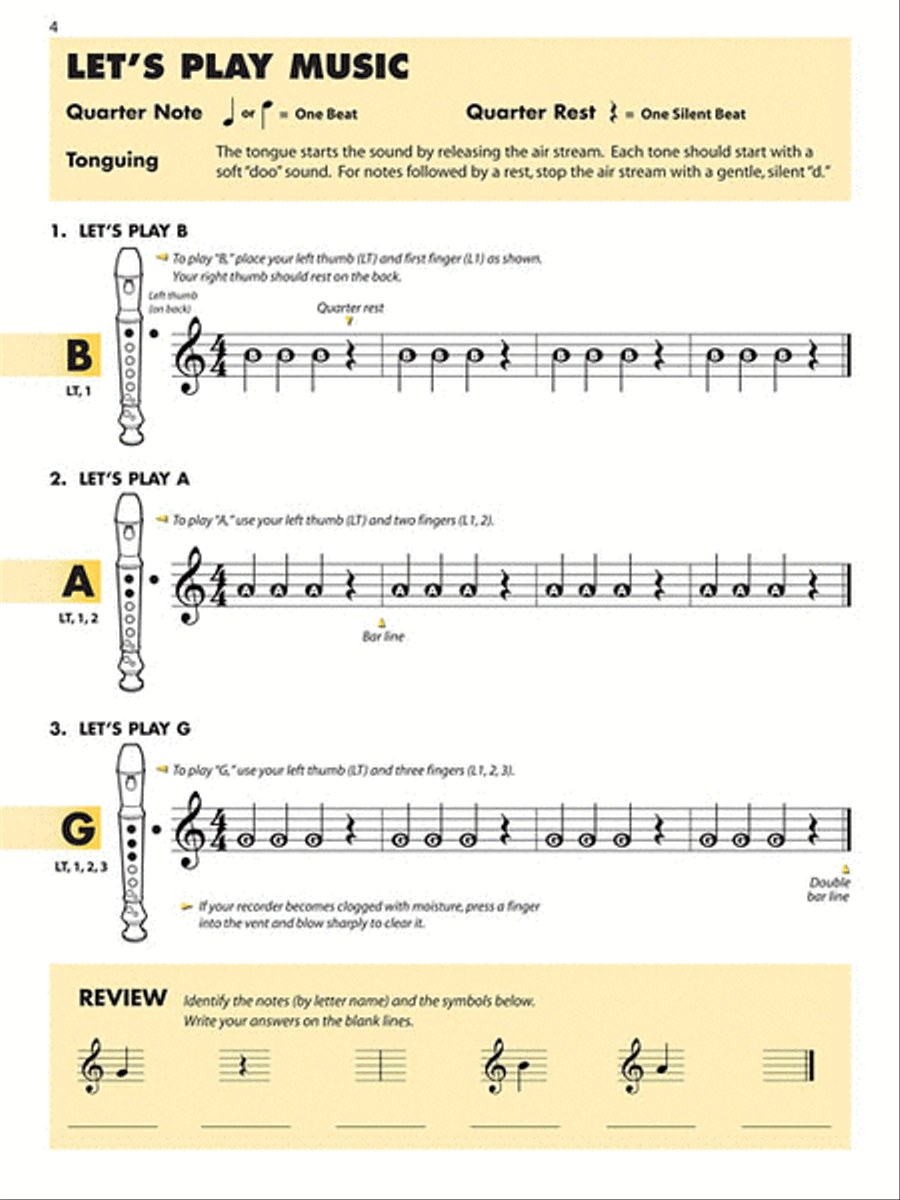 Essential Elements for Recorder Classroom Method – Student Book 1 Concert Band Methods scores gallery preview page 3