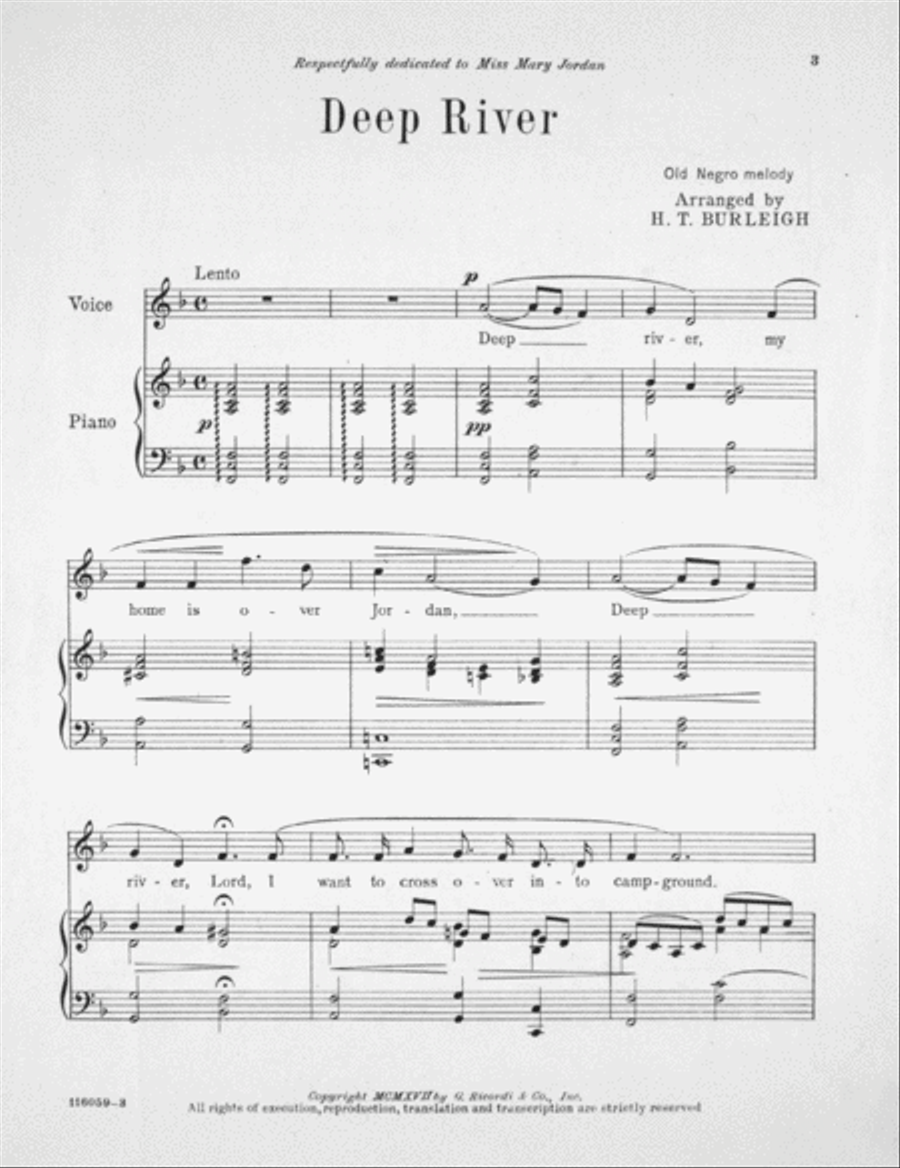 Deep River. Song Voice scores gallery preview page 2