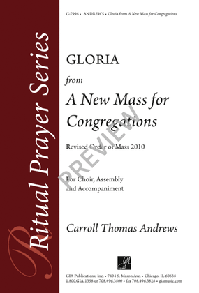 Book cover for Gloria from "A New Mass for Congregations"