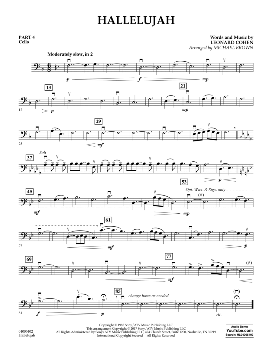Hallelujah - Pt.4 - Cello