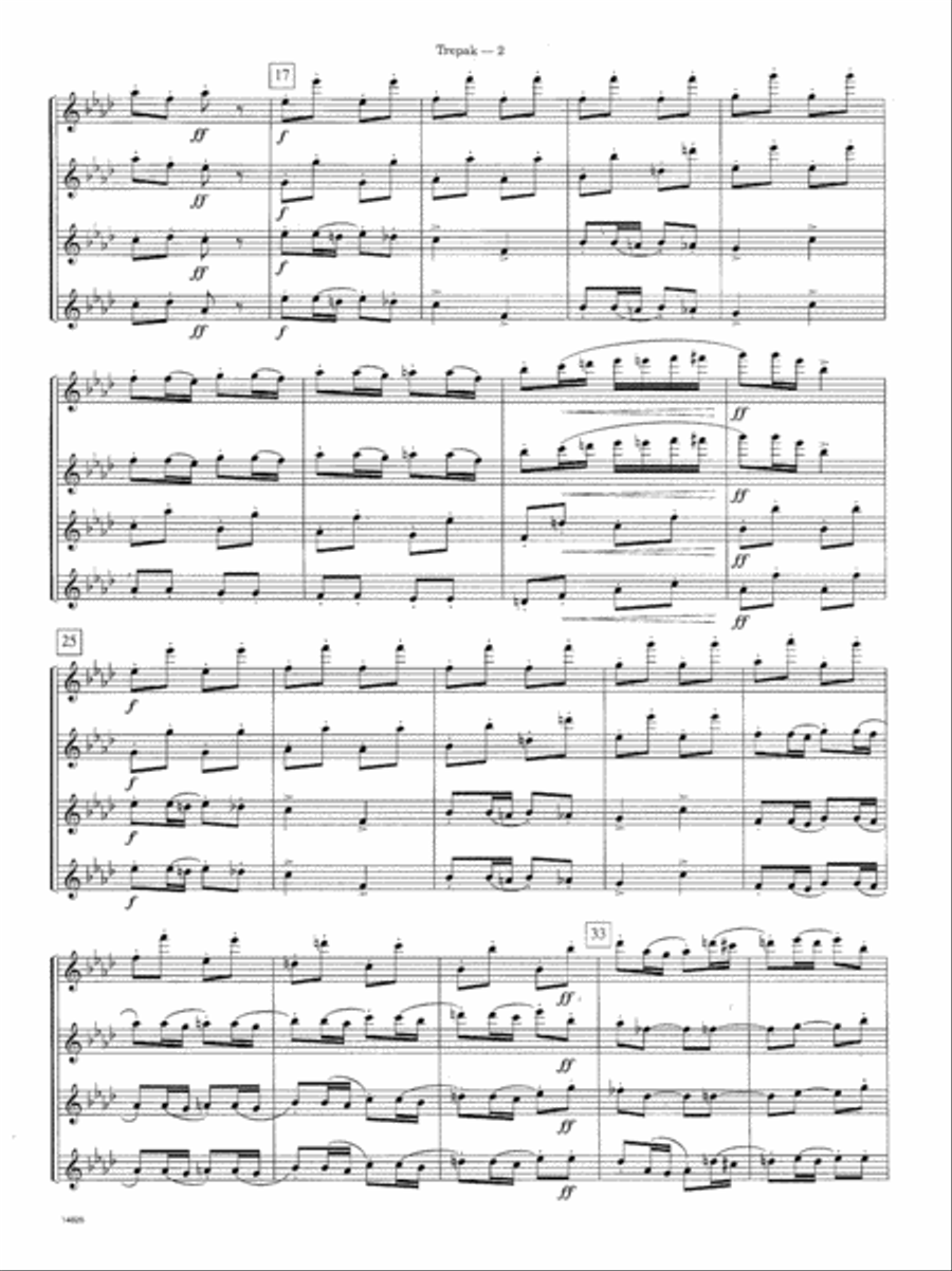 Trepak From The Nutcracker Suite (Danse Russe Trepak) Flute Quartet scores gallery preview page 3