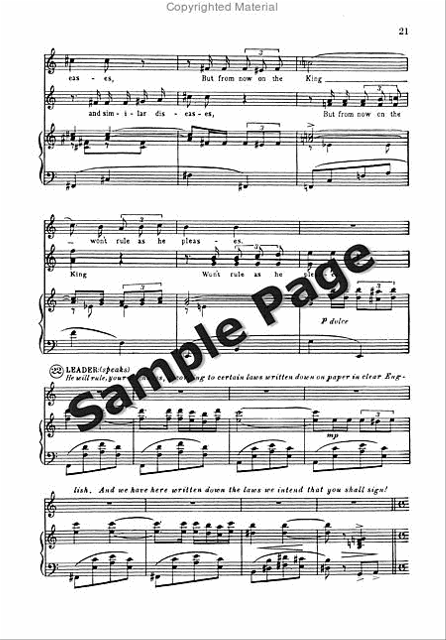 Ballad of Magna Carta 4-Part scores gallery preview page 22