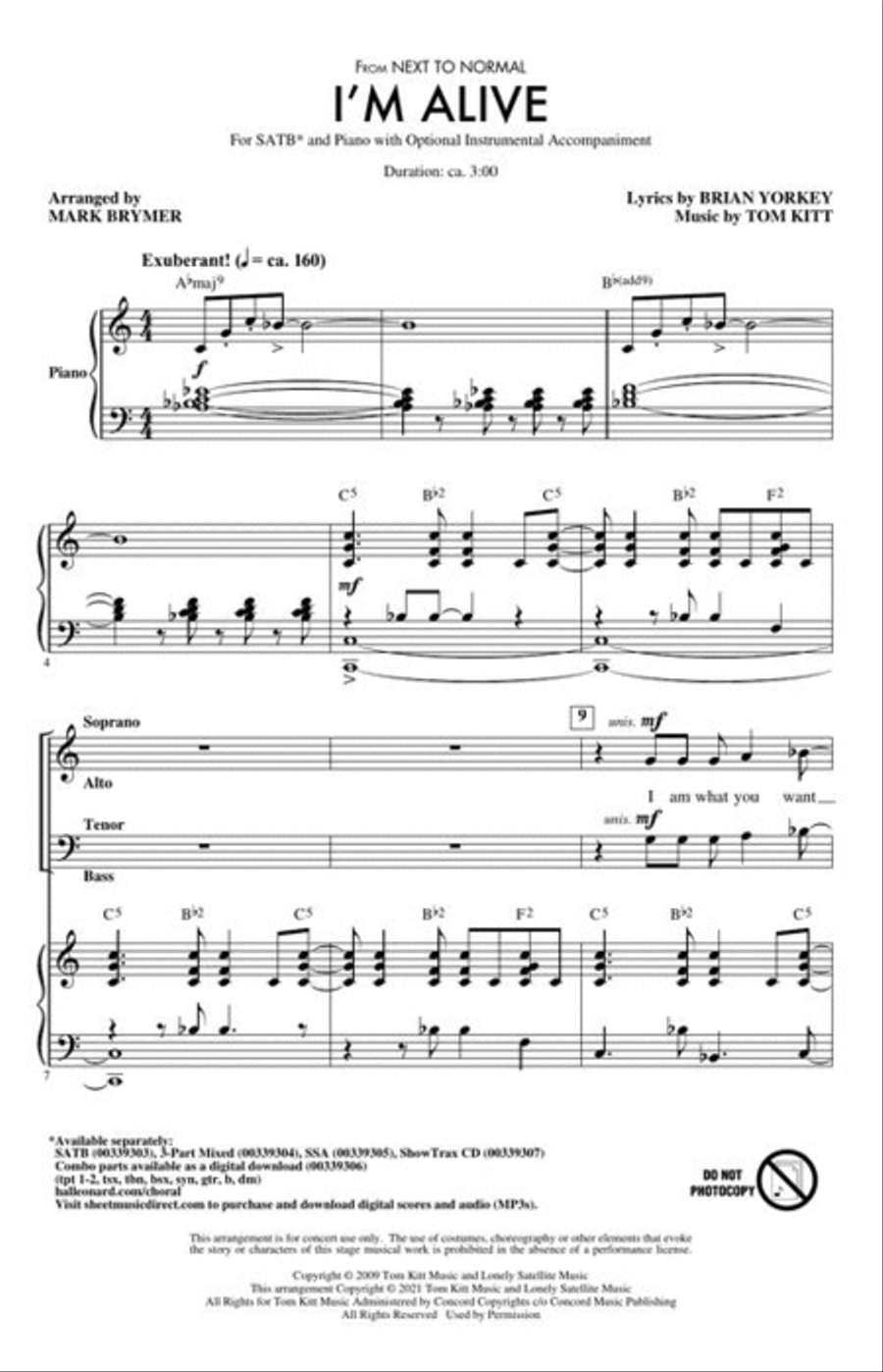 I'm Alive 4-Part scores gallery preview page 3