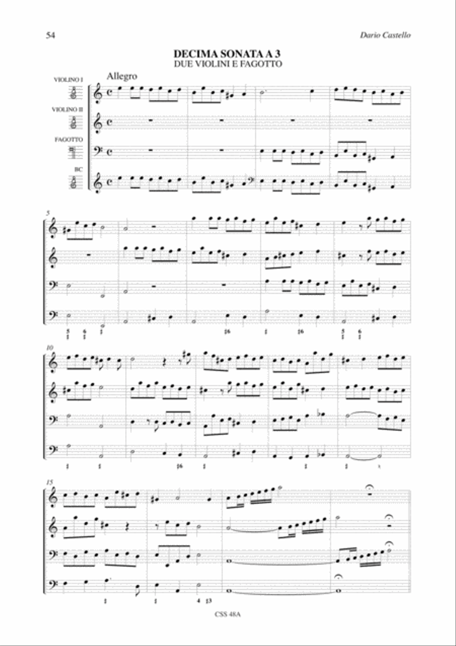 Instrumental Works - Vol. 1: Sonate concertate in stil moderno for two and three-parts and Continuo (Venezia, 1629) 3-Part scores gallery preview page 12