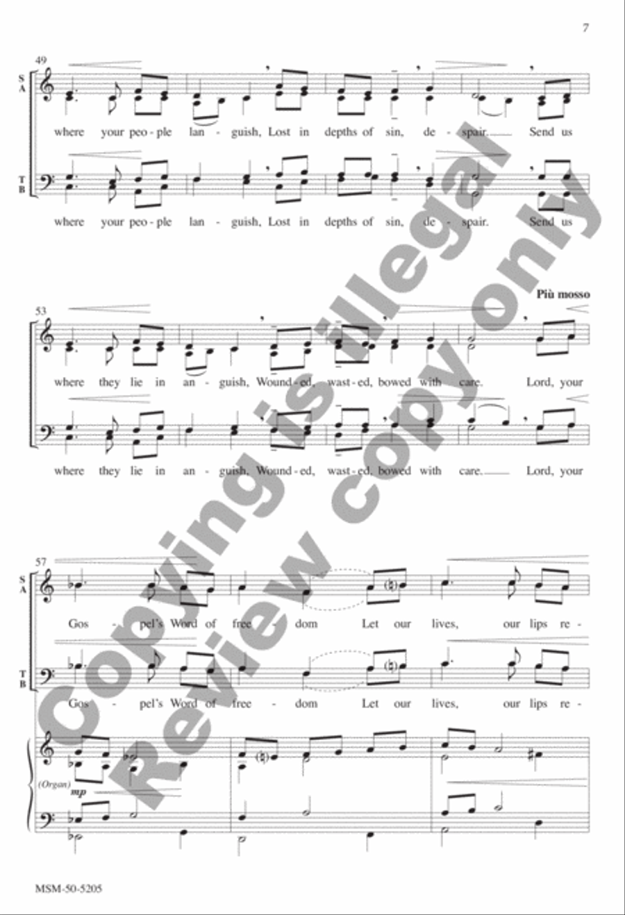 Clouds of Witnesses Surround Us 4-Part scores gallery preview page 7