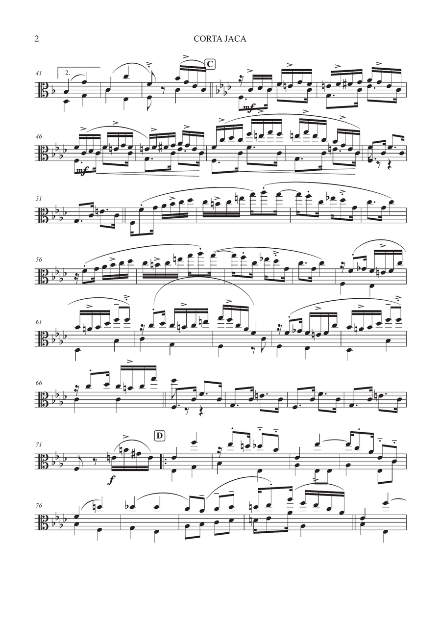 Corta Jaca (Gaucho) - Chiquinha Gonzaga for Viola Viola Solo scores gallery preview page 2