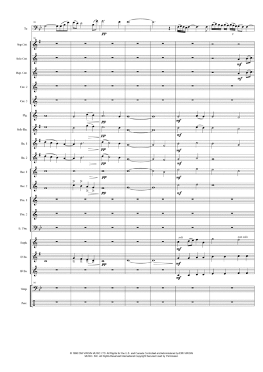 Gabriel's Oboe - Score Only Concert Band scores gallery preview page 4