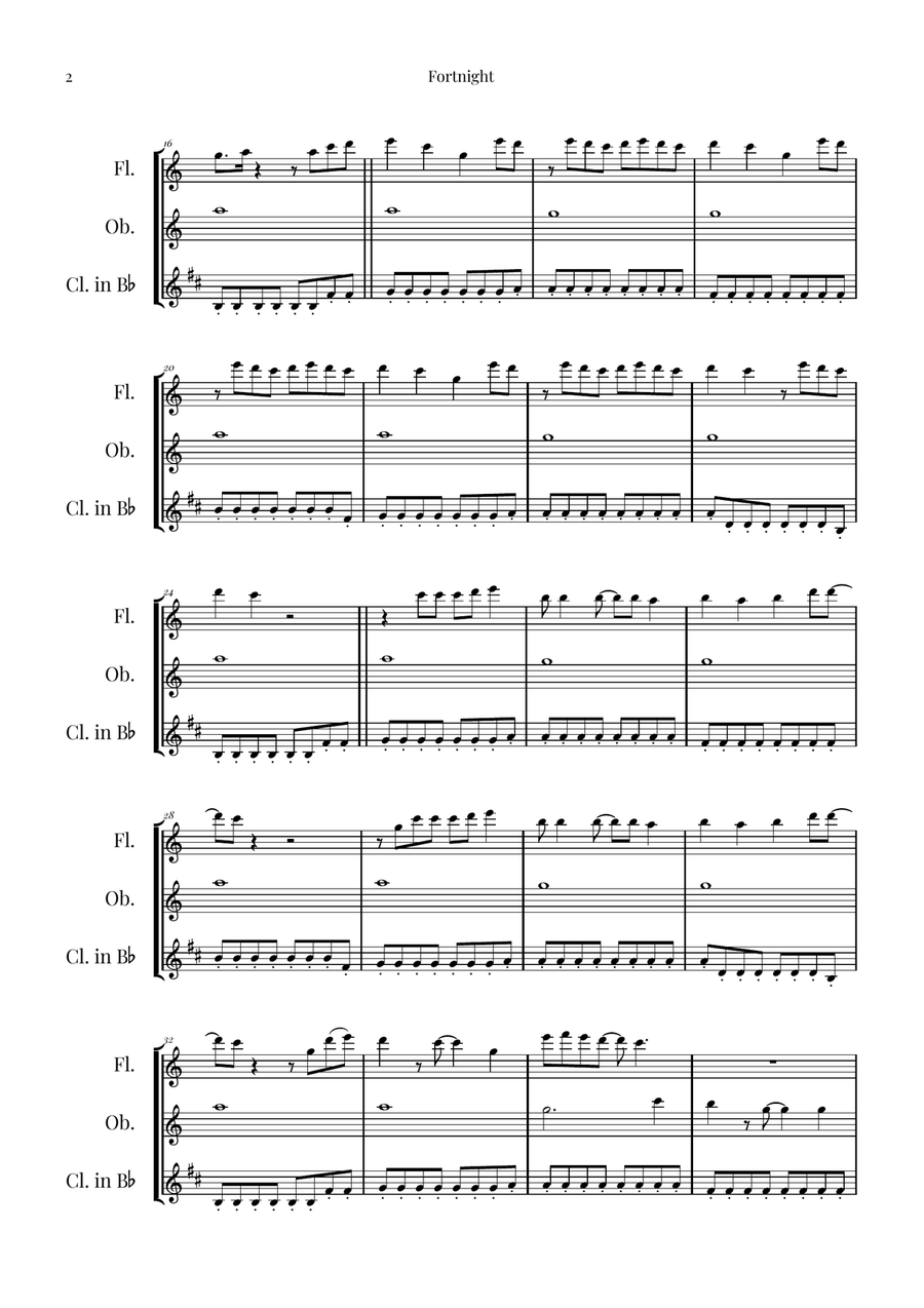 Fortnight Woodwind Trio scores gallery preview page 2