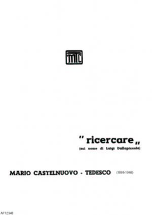 Book cover for Ricercare sul nome di Luigi Dallapiccola
