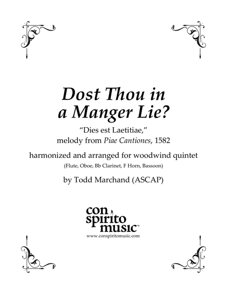 Dost Thou in a Manger Lie? - woodwind quintet image number null