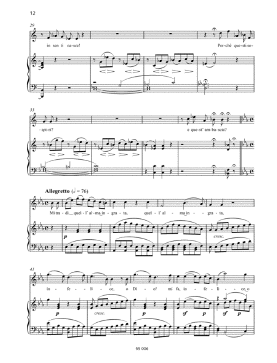 Mi tradì quell'alma ingrata Soprano Voice scores gallery preview page 3