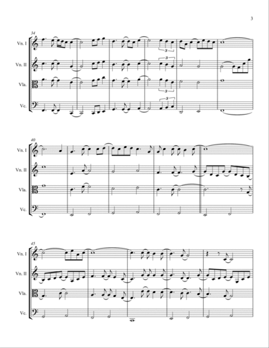 Bless The Broken Road String Quartet scores gallery preview page 3