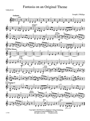 Fantasia on an Original Theme: 2nd Violin