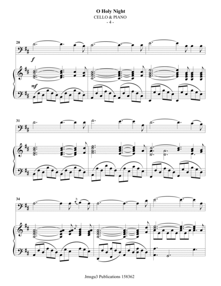 O Holy Night for Cello & Piano image number null
