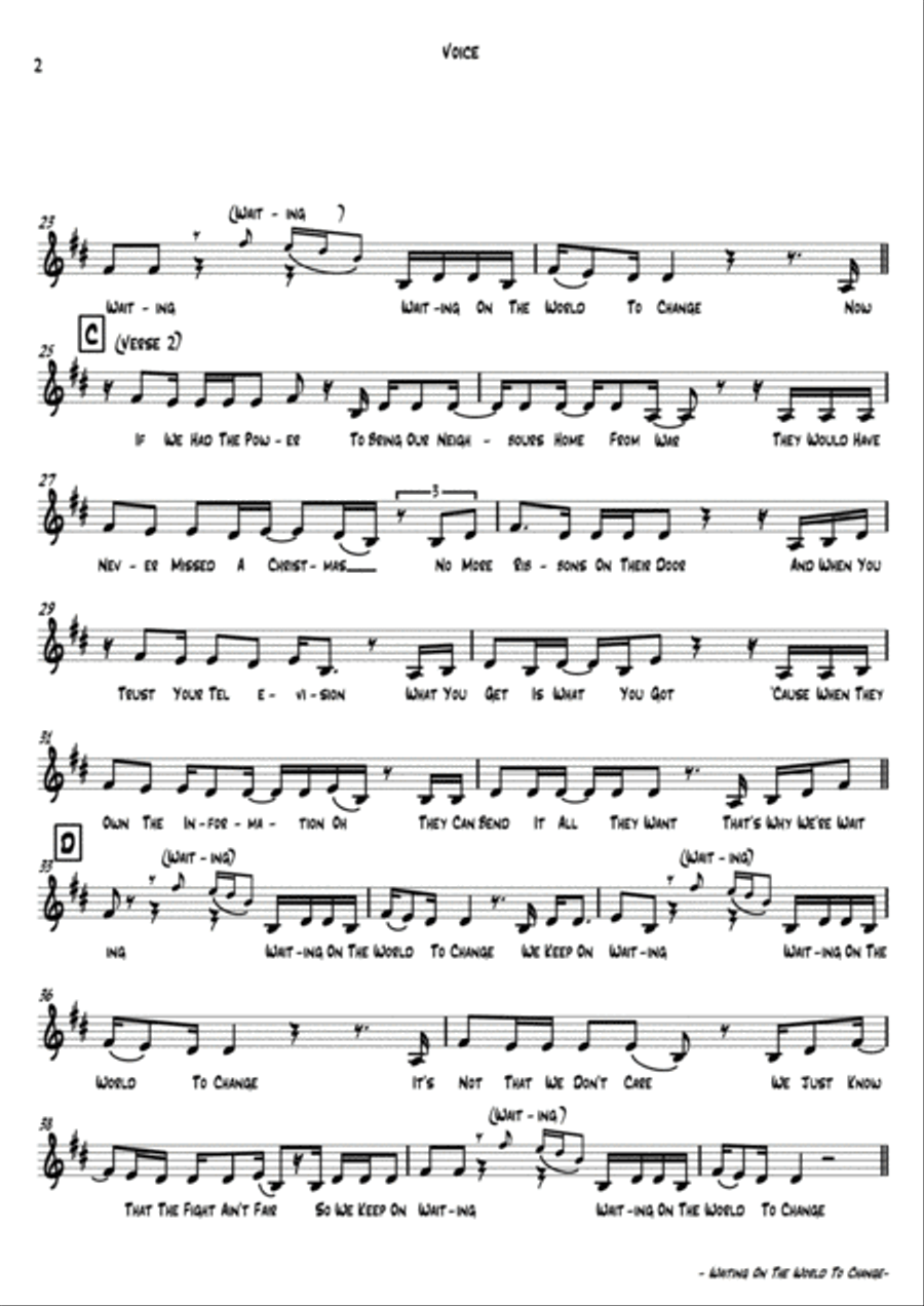 Waiting On The World To Change Jazz Ensemble scores gallery preview page 3