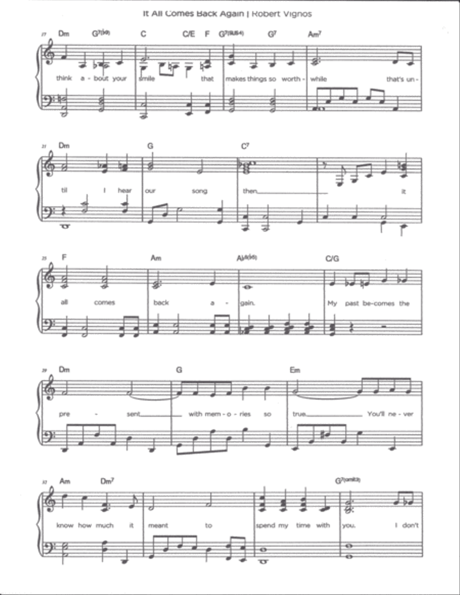 It All Comes Back Again Piano, Vocal, Guitar scores gallery preview page 2