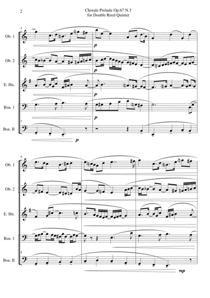 Chorale Prelude Op.67 N.3 for Double Reed Quintet image number null