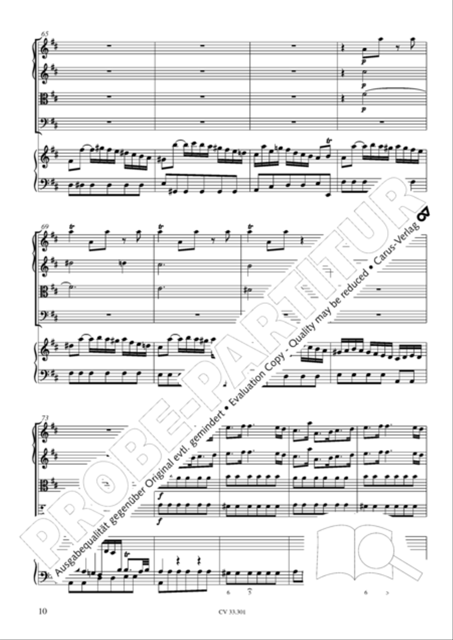 Concerto per il Cembalo in D Cello scores gallery preview page 11