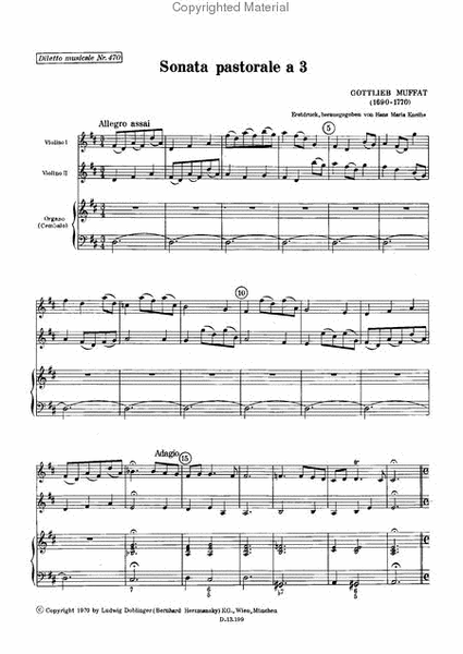 Sonata pastorale a tre D-Dur