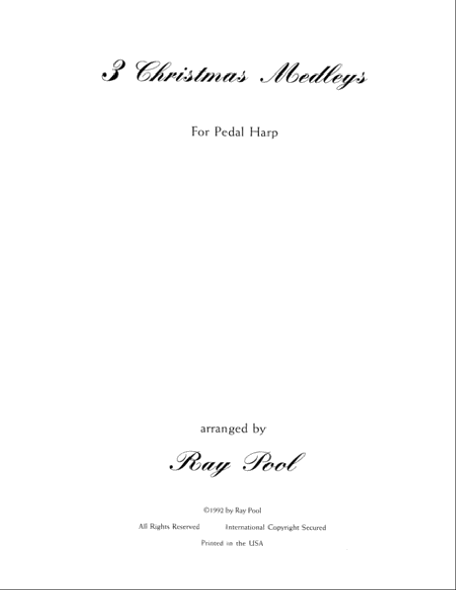 Three Christmas Medleys for Pedal Harp Three Christmas Medleys for Pedal Harp Pedal Harp scores gallery preview page 2