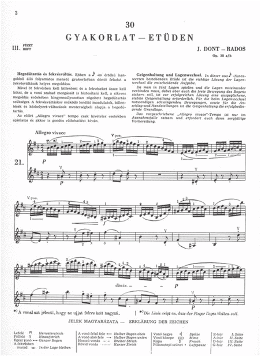 Gradus ad Parnassum III op. 38 30 fortgeschrittene String Duet scores gallery preview page 2