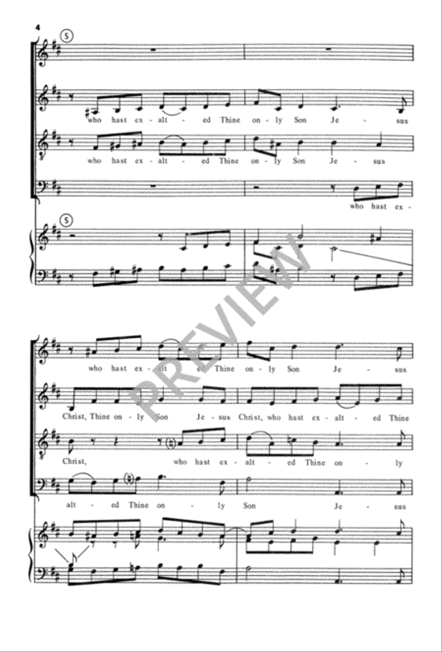 O God, the King of Glory O God, the King of Glory 4-Part scores gallery preview page 5