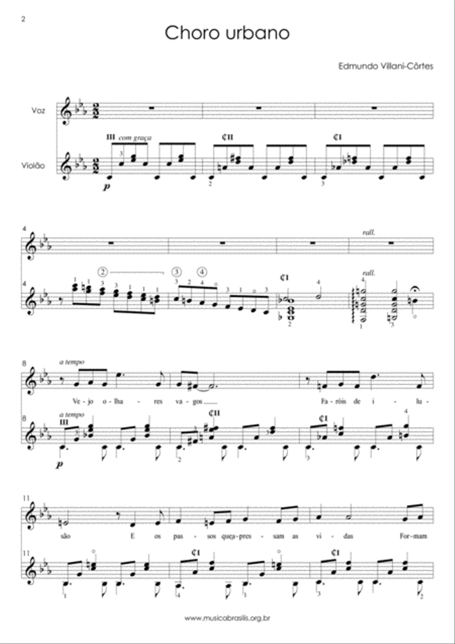 Choro urbano Classical Guitar scores gallery preview page 3